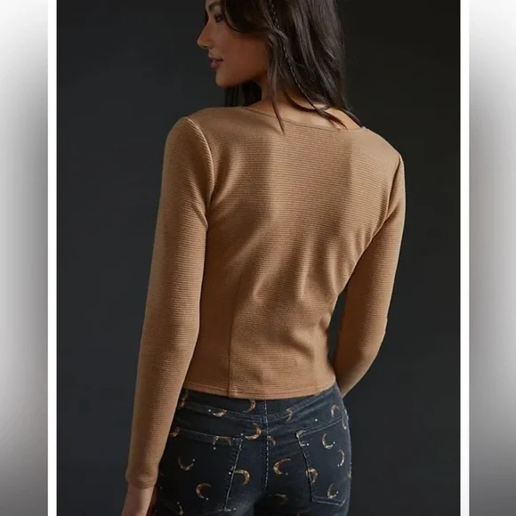 NWT Ribbed Corset-Seamed Top | XL - Picture 3 of 6